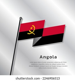 Ilustración de la plantilla de la bandera de Angola