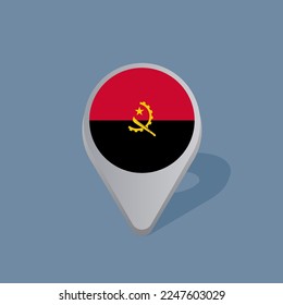 Ilustración de la plantilla de la bandera de Angola