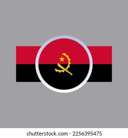 Ilustración de la plantilla de la bandera de Angola