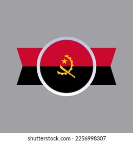 Illustration of Angola flag Template