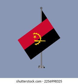 Illustration of Angola flag Template