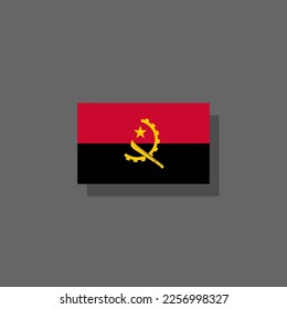 Illustration of Angola flag Template