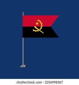Illustration of Angola flag Template