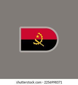 Illustration of Angola flag Template