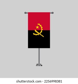 Illustration of Angola flag Template