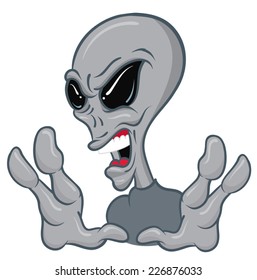 An Illustration of an Angry alien ready to attack