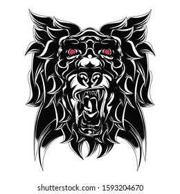 Heraldic Lion Head Front Stock Vector (Royalty Free) 679438324