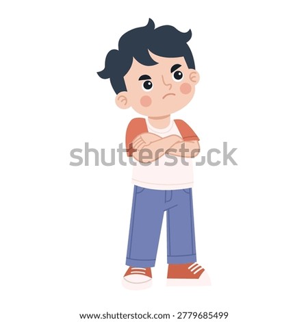 Illustration of an Angry Boy