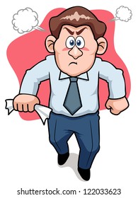 Illustration Of Angry Business Man