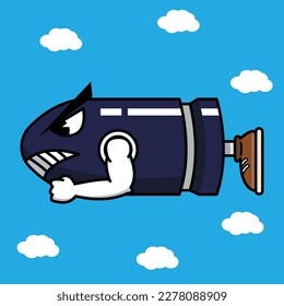 Die Illustration des Wütenden Raketen