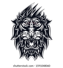 
Illustration of Angry Mystical Lion