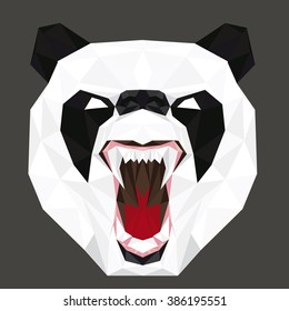 Illustration of angry panda