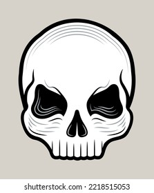 An Illustration of an angry skull