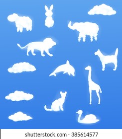 Illustration of Animal clouds shape