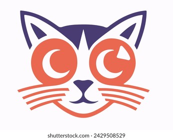 Illustration Animal Cute Cat Logo Vactor 