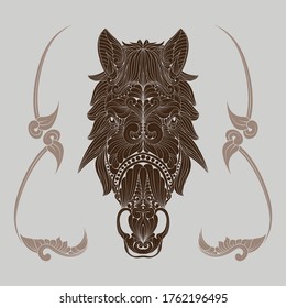 illustration of animal with a decorative style