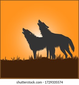 illustration of animal design 2 wolf