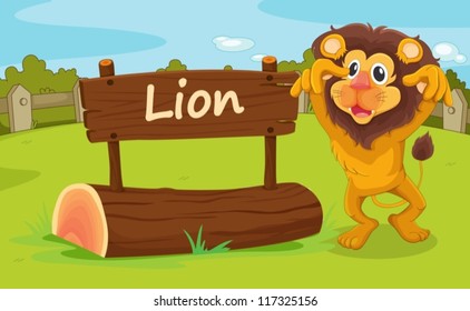 Illustration of animal enclosure at the zoo