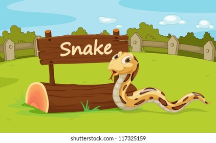 Illustration of animal enclosure at the zoo