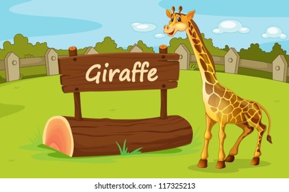 Illustration of animal enclosure at the zoo