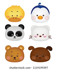 illustration of animal faces