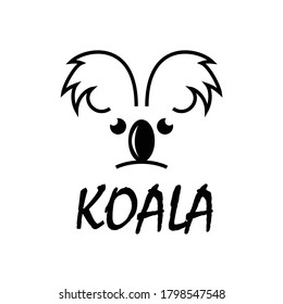 Illustration animal koala logo design vector animal wildlife sign and symbol character