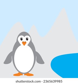 illustration animal penguin and background 