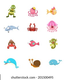 illustration of animal set vector