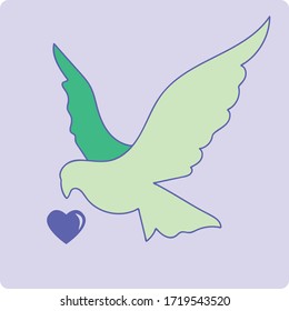 Illustration of Animal, Stock Vector Icon, Green Color combine.