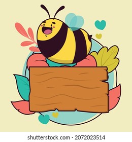 Illustration of animals, illustrative designs with posters of bees, lion, sheep and orm vector animals for messages
