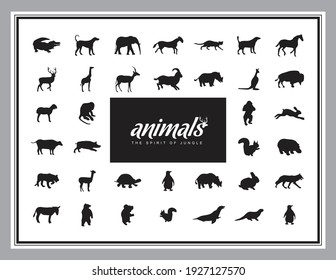 illustration of animals, the spirit of jungle 