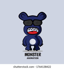 
illustration of animated images of monsters, available and you can use.