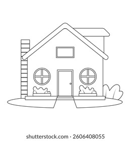 The Illustration of Anime Cute House
