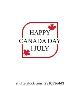 Illustration Anniversary celebration Canada day in maple leaf flag background with Travel landmarks architecture of Canada in Toronto and Ontario, in paper art, paper cut style. Vector illustration