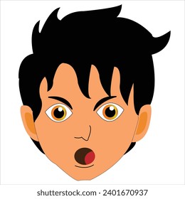 illustration of an annoyed facial expression towards someone