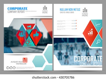 illustration of Annual report and presentation Leaflet Brochure Flyer and book cover layout template design