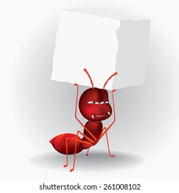 Illustration of ant in funny character 