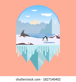 illustration of an antarctic landscape