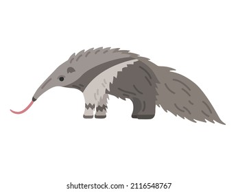 An Illustration Of An Anteater With His Tongue Out.