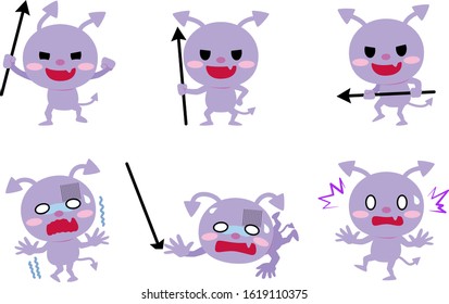 Illustration of an anthropomorphic virus