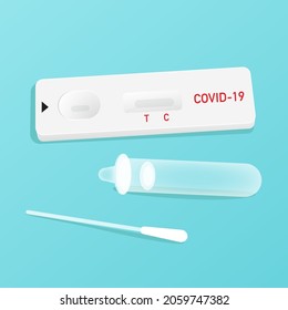 illustration Antigen test kits (ATK) for COVID-19