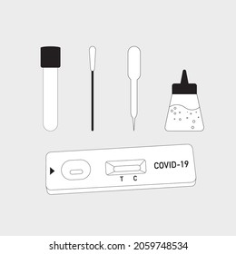 illustration Antigen test kits (ATK) for COVID-19.