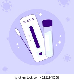 illustration Antigen test kits (ATK) for COVID-19