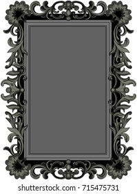 Illustration of antique black frame