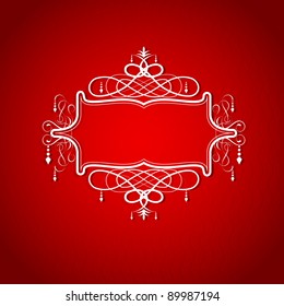 illustration of antique frame on abstract background