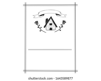 It is an illustration of an antique hut as if drawn with ink.
