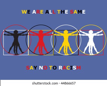 Illustration of anti-racism sign