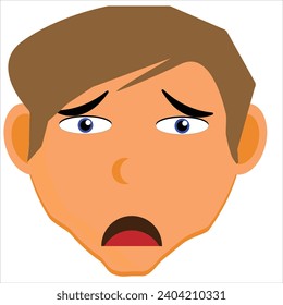 illustration of an anxious facial expression