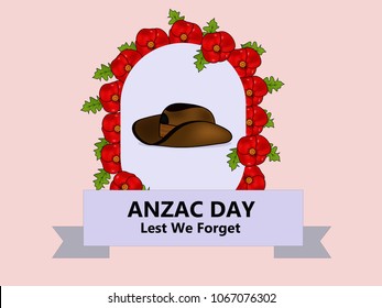 Illustration of Anzac Day background
