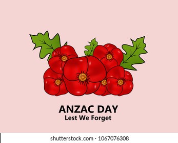 Illustration of Anzac Day background